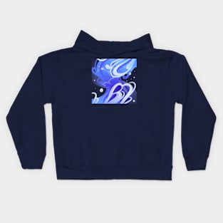 Ocean Wave Splash Kids Hoodie